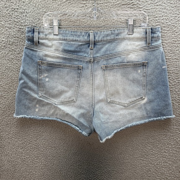 Time And Tru Shorts Womens 14 Blue High Rise Cut Off Distressed Denim Preppy - Picture 2 of 8
